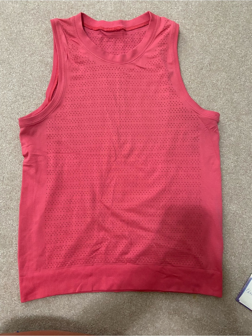 lululemon Coral Perforated Sleeveless Tank